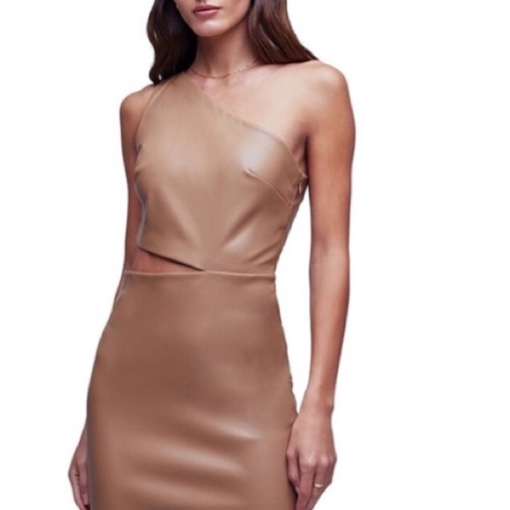 L'AGENCE Aliyah Cutout  MIDI Dress in Dark Chanterelle, Size 8, NWT